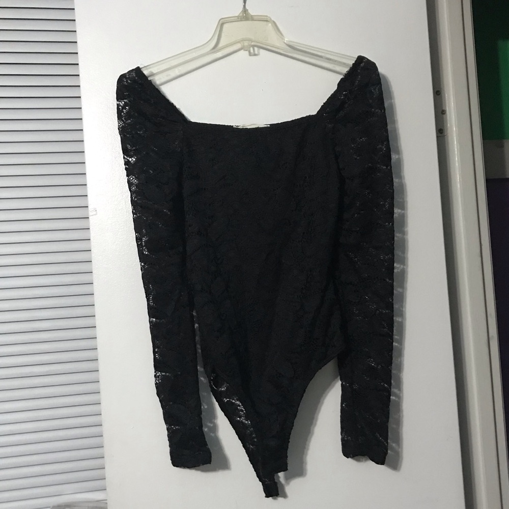 Long-sleeve Lace Bodysuit
